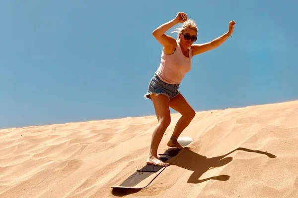 Sandboarding Experience in Timlalin Dunes